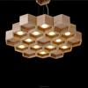 Pendant-Light-MG-1424 Modern Contracted Nordic Rural Cork Wood Pendant Lamp Block Creative Individuality Suspension LED Light