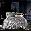 Silver gray Oeko-Tex Qualified Luxury 25 mm Silk Bedding Set