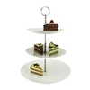 Bakeware Hotel 3-tier Square White Ceramic Cake Stand Dessert Stand-Cupcake Stand-Tea Party Serving Platter