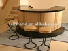 Elegant semi-circle home bar design artificial marble bar tables used counter