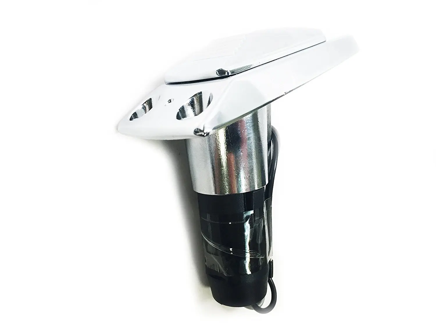 2-Prong Chrome Base Marine Boat Navigation All-Round White Stern Pole Light 24/"
