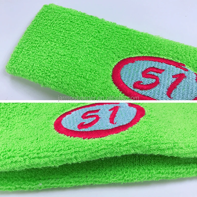 Custom Sports Embroidered Sweatbands Terry Cloth Sweat Wrist Bands ...