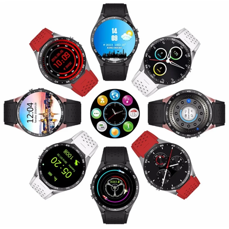 Smartwatch Kw88 Full Round Screen Watch Mtk6580 - Buy Smartwatch Kw88