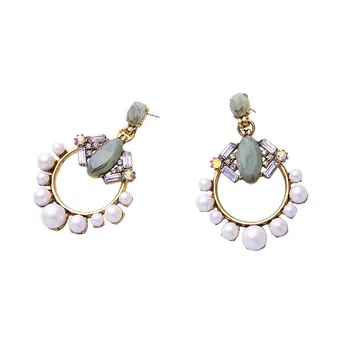 qingdao turquoise kiss stone circular larger earring