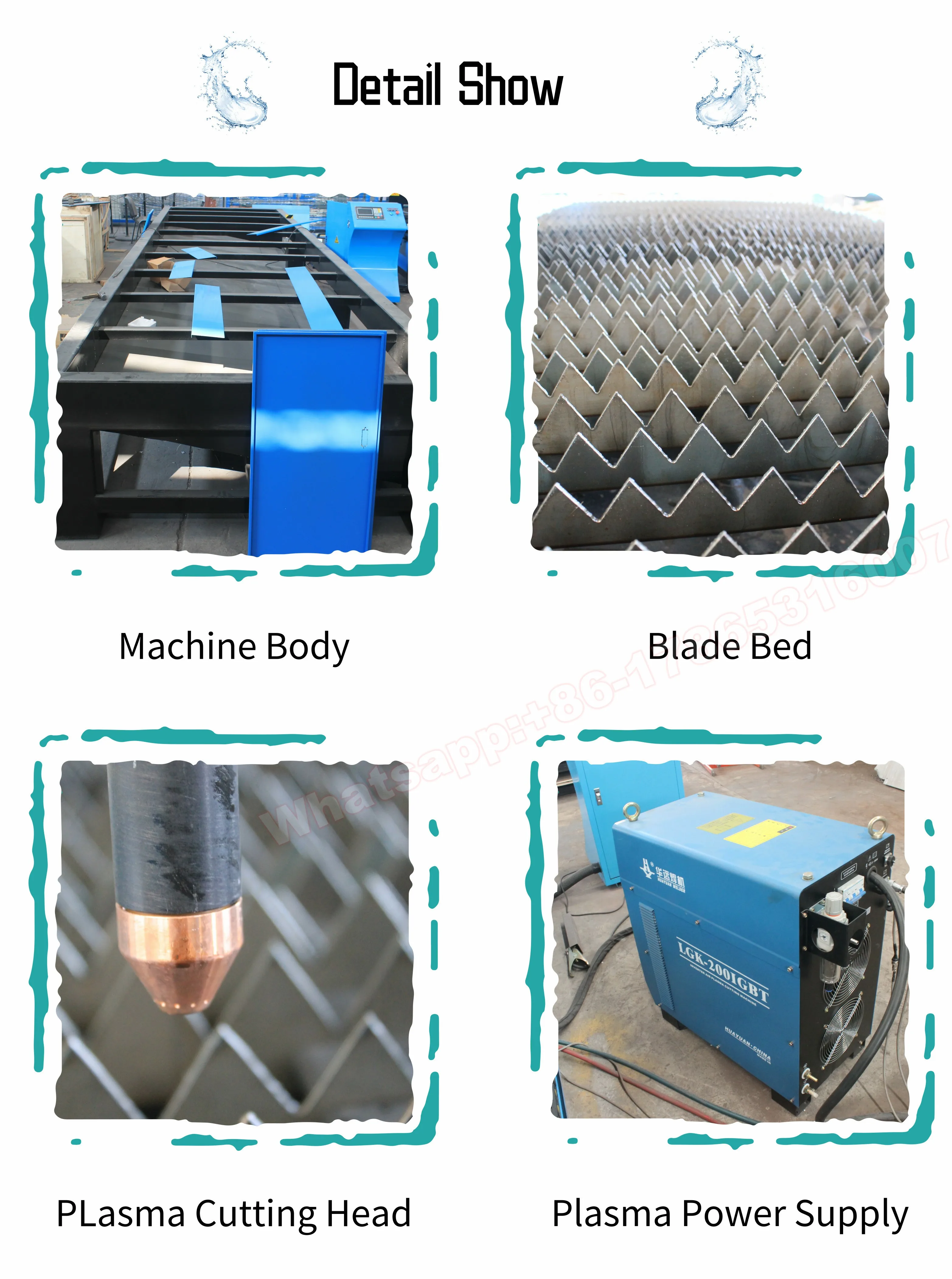 High technology Multipurpose plasma cutting for tubes water cooled plasma cutting machine