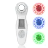 Multi-color selectable face cleansing ultrasonic vibrating functional beauty device