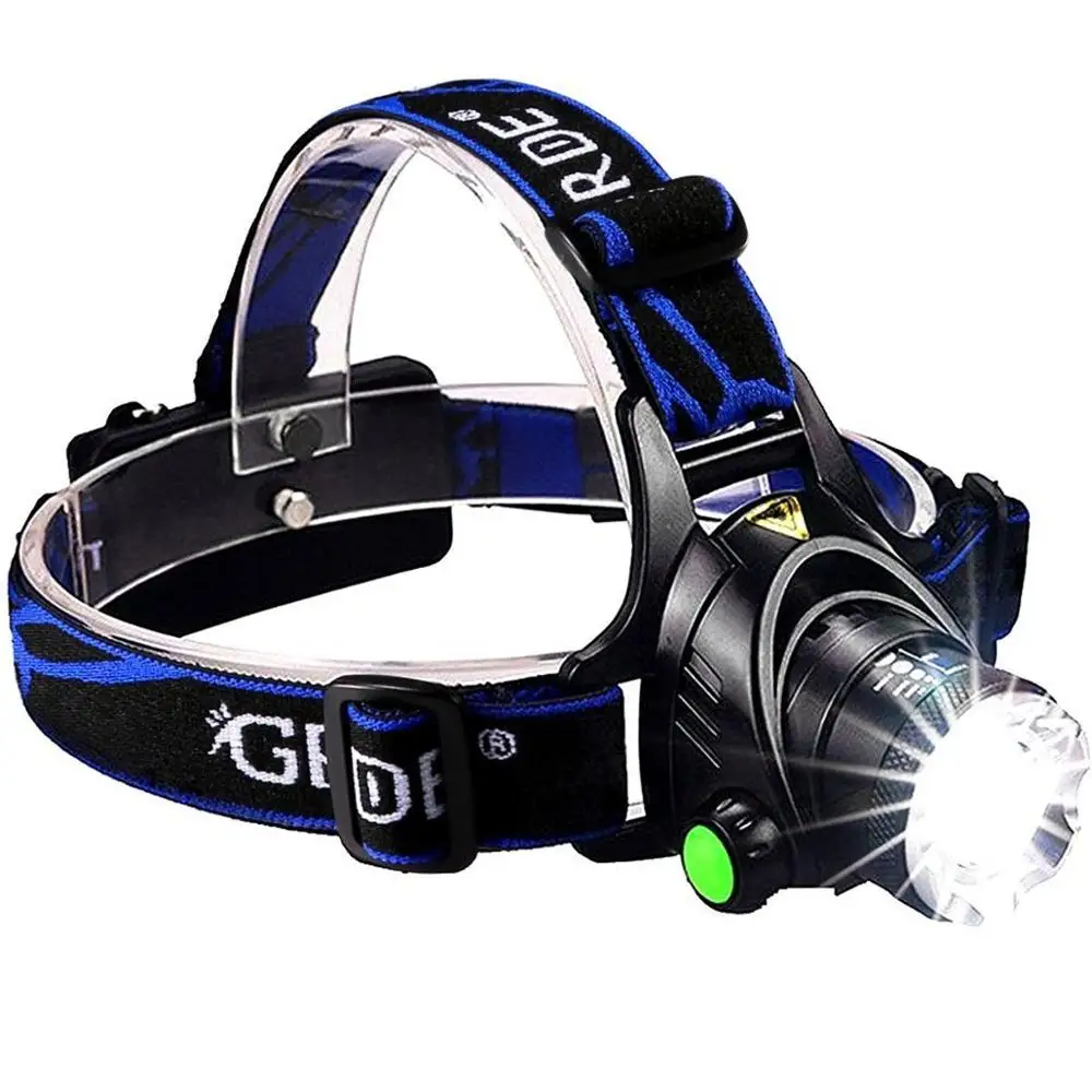 Zoomable 3 Modes Super Bright Led Headlamp Head Light For Hiking