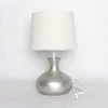UL listed Home Decoration Modern Silver Table Lamp With Cloth Shade