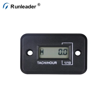Runleader Digital Waterproof Inductive Motorcycle Rpm Meter Tach Runleader Digital Waterproof Inductive Motorcycle Rpm Meter Tach Hour For Gasoline Engine Lawn Mower Chainsaw