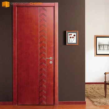 2018 Latest Carving Modern Design Interior Wood Panel Door