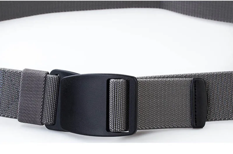 Men's Invisible Flat Plastic Buckle Belt Elastic Stretch Casual Pants Web Belt