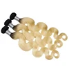 Morein wig making supplies wholesale ombre blonde 1b 613 bundles with closure