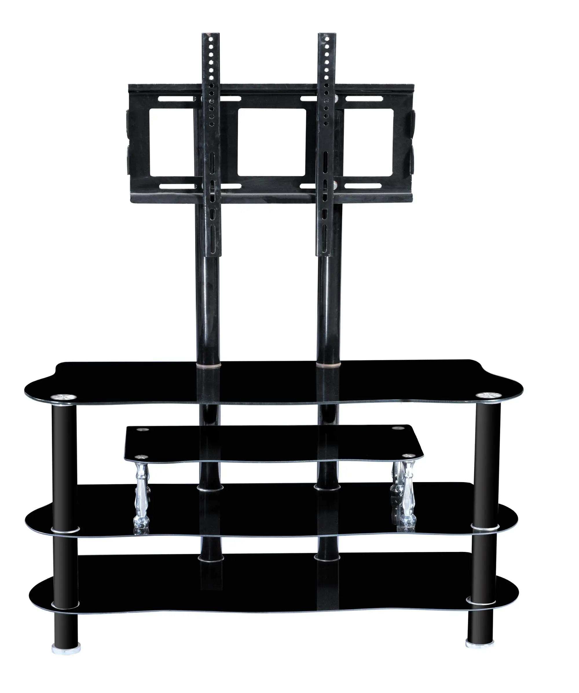 Modern Furniture Tempered Glass Moving Tv Stand Bedroom Tv Stand/ Table