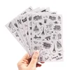 World Famous Sights and Monuments Transparent PVC Sticker Waterproof Scrapbooking Planner Stickers