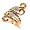 Wholesale silver/gold color lower price vintage zircon ring