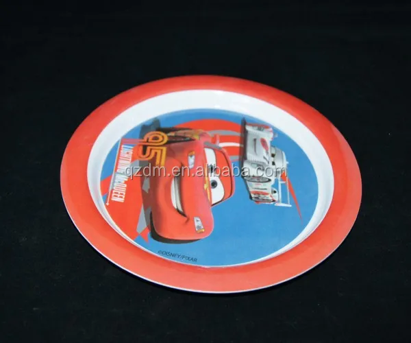 Cartoon Car Design Melamine Kids Lunch Plate Dinner Plate