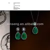 Hot Product Fashion Jewelry 925 Silver Handmade Stones Green Cameo Jewelry Set Made in Italy P49 cameo 12mm & O49 cameo 12mm