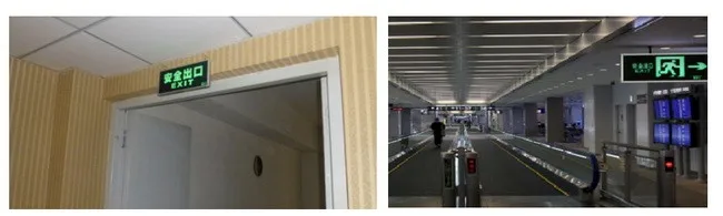 Hanging Emergency Exit Sign LED 3W 1.5Hour Battery Backup Rechargeable Fir Emergency