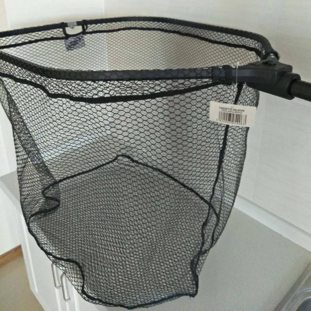 Rubber Folding Aluminum Hand Fishing Landing Net Fish Net With ...