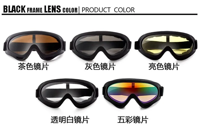 X400 High quality competitive price wind anti dust military tactical snow boarding goggles