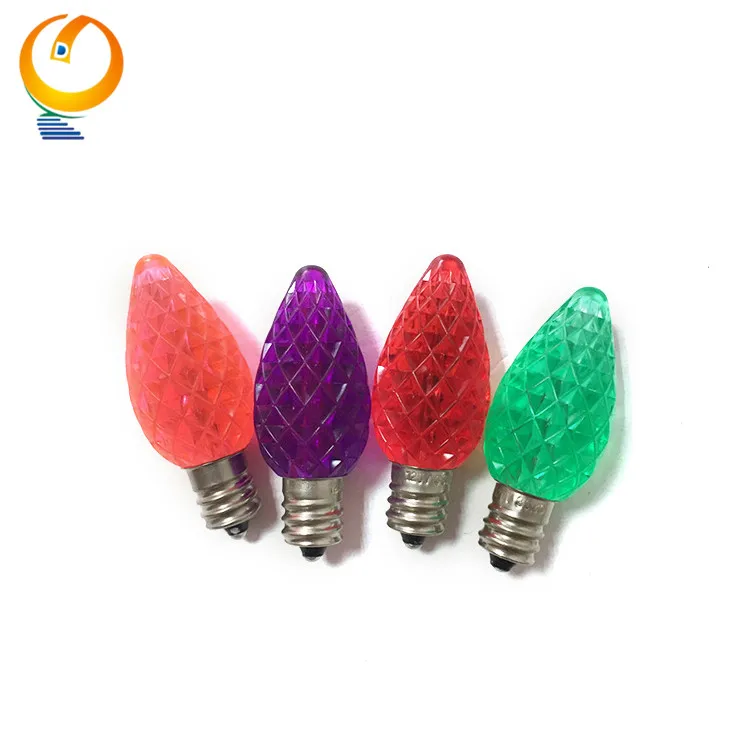 Decorative strawberry C7 LED light bulb faceted christmas 0.5W E12 base night light bulb