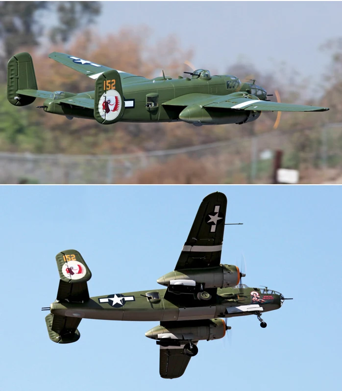 High Quality Electric Rc Warbird Model Airplane Kits B25 Apache