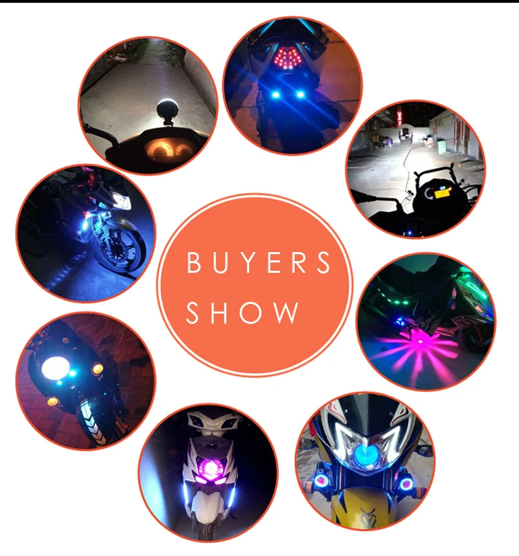 6 LED super light 12W import led 12V motorcycle spotlight