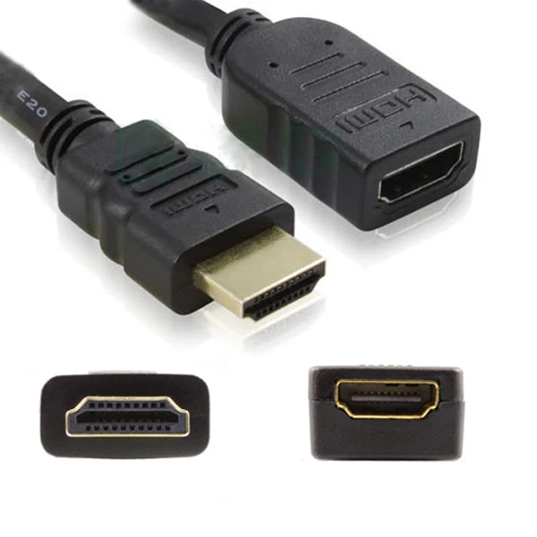 1m 2m 3m 5m 10m Gold HDMI Extension Cable Lead High Speed with Ethernet ...