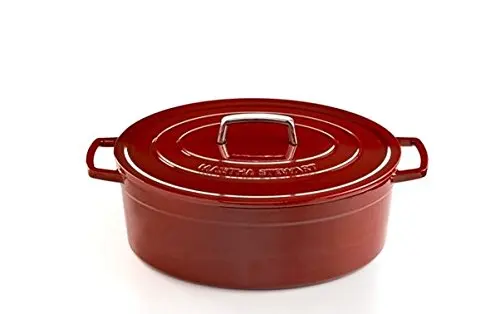 Martha Stewart Collection Collectors STRAWBERRY Enameled Cast Iron 6 Qt Round Casserole Dutch Oven