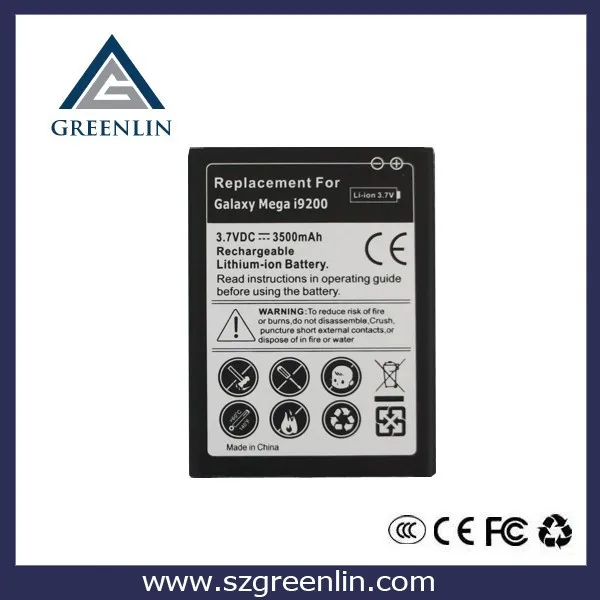 High Capacity battery for Samsung Mega 6.3 i9200 , made in China