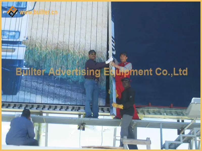 rotating trivision billboard display