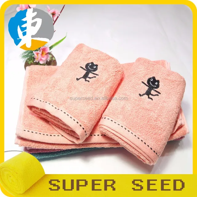 plain terry hand towel for embroidery custom logos in fashion