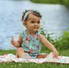 high summer cute infants soft flower printing baby cotton romper