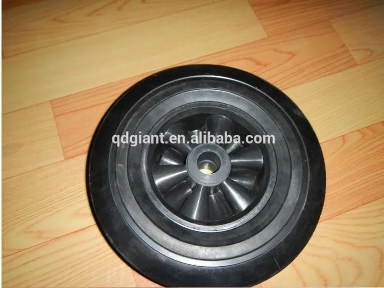 plastic rim solid rubber wheel 10inch wheel