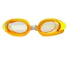 Multi color frame children swimming glasses silicone earloop with earplug anti-fog kids card packing swimming goggles
