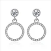 BE70 Brass Round Circle Earrings Accessories Dangle Earring Imported from China