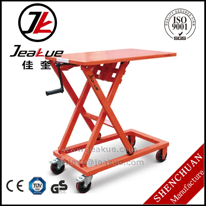 1000mm Hand Crank Lift Table Manual Hydraulic Mechanical Scissor Lift