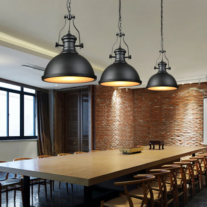 Nordic Industrial loft lámpara colgante Vintage Steam Punk Retro Hierro Sombra Lámpara de Luz Colgante de Bombilla de Edison Nordic Industrial loft lámpara colgante Vintage Steam Punk Retro Hierro Sombra Lámpara de Luz Colgante de Bombilla de Edison