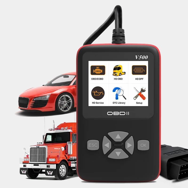 2019 For Truck And Car Best Obd2 Car Diagnostic Tool 2.7 Inch Color