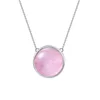 Wholesale 925 Sterling Silver Jewelry Candy Color Gemstones Classic Round Women Necklace And Pendant