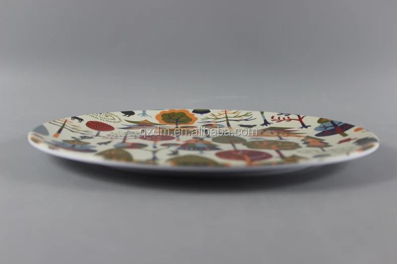 Custome Melamine round plate 100% food safety