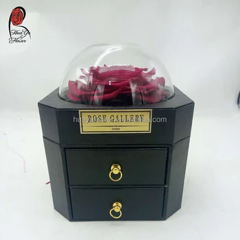 preserved jewelry box rose larger