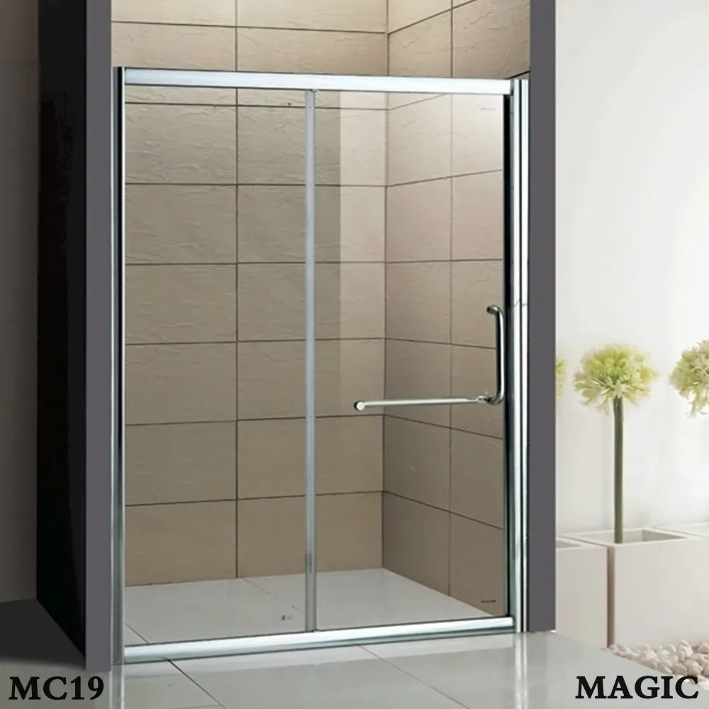 Aluminum Framed,6mm/5mm Tempered Clear Glass,Shower Screen ...