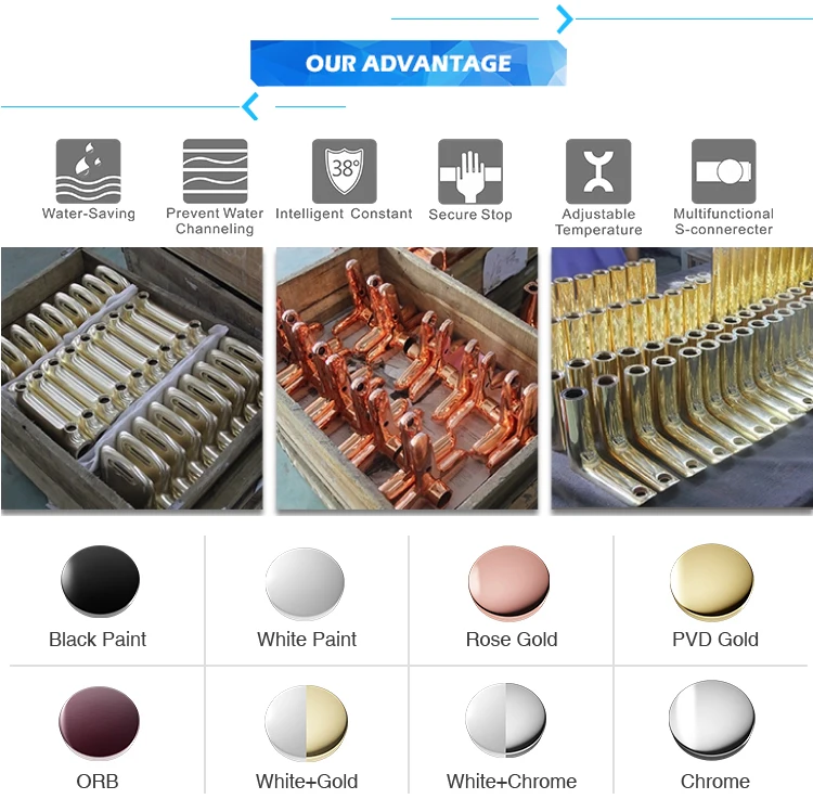 Brass wall-mount single handle bathroom rain shower tap set chromed shower faucet 5-function hand shower