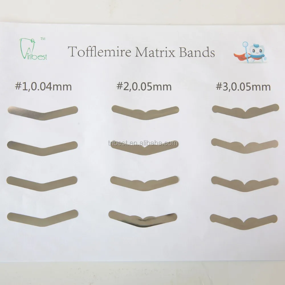 Hot Selling 0.0015" 0.002" Stainless Steel Dental Universal Tofflemire