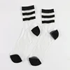 Summer crystal sheer breathable retro fashion women casual clear crystal lurex socks