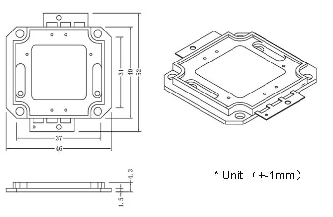 High quality 100W white color integrated cob high power LED diode with bridgelux chip
