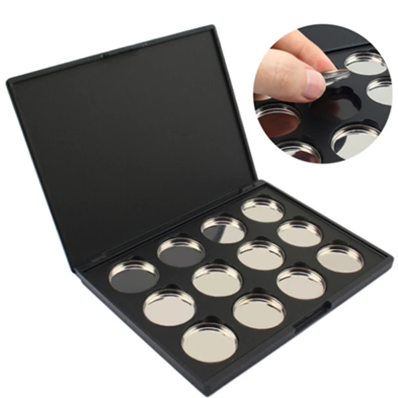 Pro Gold And Black Empty Makeup Palette Eyeshadow Eey Shadow Concealer Blush Blank Pans