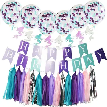 Purple Teal Mermaid Party Supplies Mermaid Teal Purple Confetti