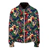2019 New Design Men's Zipper Slim Fit Flower Bomber Jacket